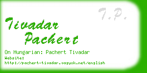 tivadar pachert business card